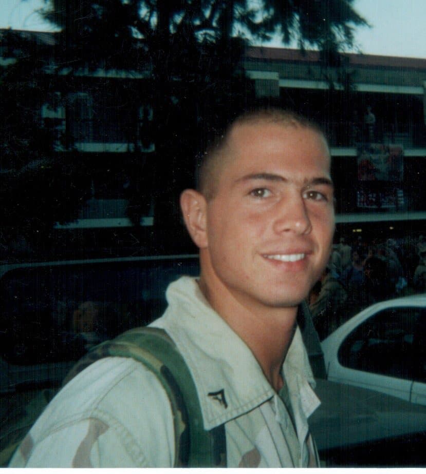 Michael Daniels as a young Marine